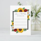 伝統的フローラブライダルシャワー アドバイスカード (スタンド正面)