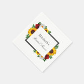 伝統的フローラブライダルシャワー スタンダードカクテルナプキン (角)