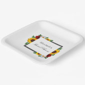 伝統的フローラブライダルシャワー ペーパープレート (傾斜あり)