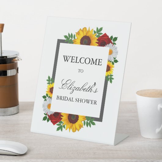 伝統的フローラブライダルシャワー 台座サイン (インサイチュ)