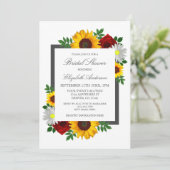 伝統的フローラブライダルシャワー 招待状 (スタンド正面)