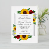 伝統的フローラブライダルシャワー 箔招待状 (立ち正面)