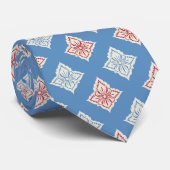 伝統的フローラブロックプリントパターン ネクタイ (ロール)