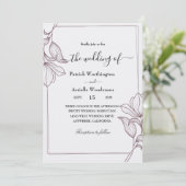 伝統的フローラ結婚式招待状 招待状 (スタンド正面)