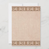 伝統的フローラ縁どバラップのムスリム結婚ズ 招待状 (裏面)