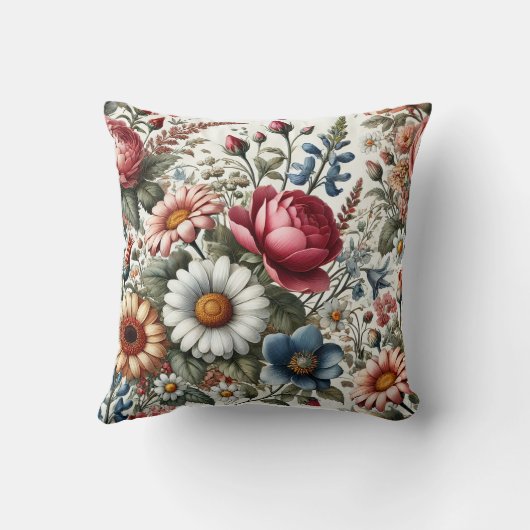 伝統的フローラ装飾用クッション クッション (裏面)