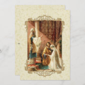 伝統的ブライダル結婚金ゴールド招待状 招待状 (正面/裏面)