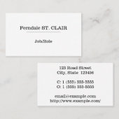 伝統的プロフェッショナル名刺 名刺 (正面/裏面)