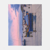 伝統的マルチーズボート フリースブランケット (正面)