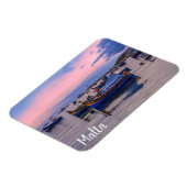 伝統的マルチーズボート マグネット (左側)