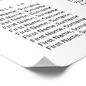 伝統的ミニマシンプルル結婚白黒 ポスター (角)