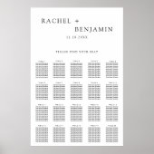 伝統的ミニマシンプルル結婚白黒 ポスター (正面)