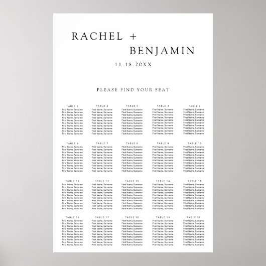 伝統的ミニマシンプルル結婚白黒 ポスター (正面)