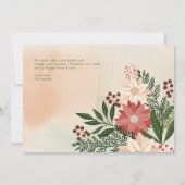 伝統的メリーChristmas Poinsettia写真 シーズンカード (裏面)