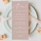 伝統的モダンピンクの結婚Taupe Krikh メニュー