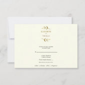 伝統的モダン結婚応答カード 出欠カード (正面)