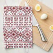 伝統的モチ伝統的ー、ルーマニアT-S キッチンタオル (四つ折り)