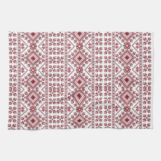 伝統的モチ伝統的ー、ルーマニアT-S キッチンタオル (横)