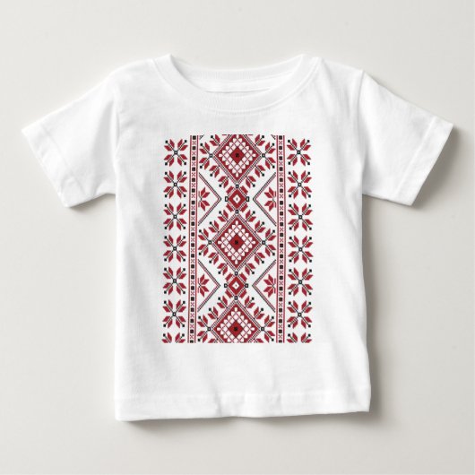 伝統的モチ伝統的ー、ルーマニアT-S ベビーTシャツ (正面)