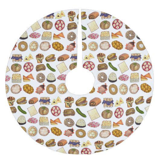 伝統的ユダヤ料理食料理料理 ブラッシュドポリエステルツリースカート (正面)