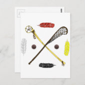 伝統的ラクロス ポストカード (正面/裏面)