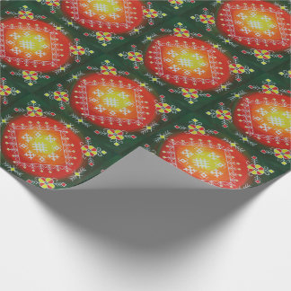 伝統的ラテ異教のビアのフォークアート ラッピングペーパー