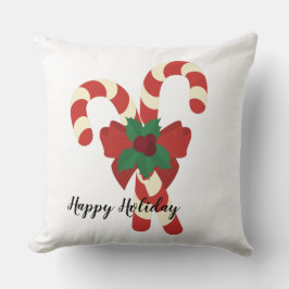 伝統的ヴィンテージキャンディ赤と白ークリスマス クッション