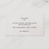 伝統的ヴィンテージスタイルクラシカル起業家 名刺 (裏面)