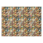 伝統的ヴィンテージハロウィンの切り離 テーブルクロス (正面(横))