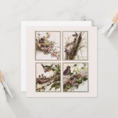 伝統的ヴィンテージビクトリアンクリスマス カード (正面/裏面インサイチュ)