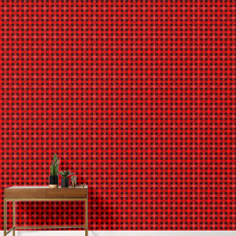 伝統的ヴィンテージブラック赤い格子縞テクスチャ 壁紙