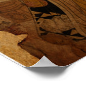 伝統的ヴィンテージ日本の女性ポートレート ポスター (角)