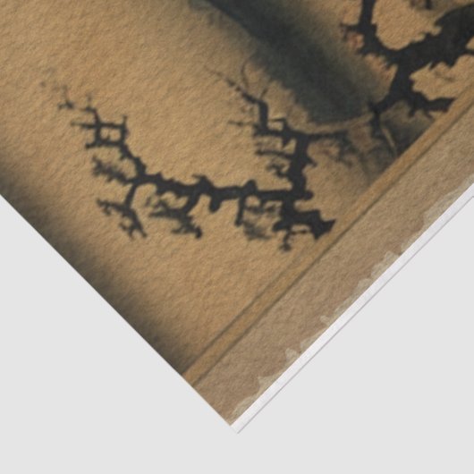 伝統的ヴィンテージ日本の自然横No1 薄葉紙 (詳細)