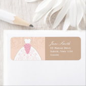 伝統的ヴィンテージ結婚花嫁淡い色のピンク ラベル (インサイチュ)