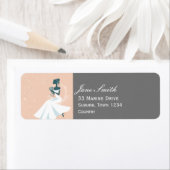 伝統的ヴィンテージ結婚花嫁 ラベル (インサイチュ)