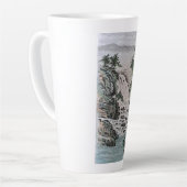 伝統的中国のイ絵画ンク カフェラテマグ (左アングル)