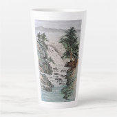 伝統的中国のイ絵画ンク カフェラテマグ (正面)