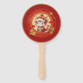 伝統的中国のベビー100日百日招待状 ハンドファン (正面)