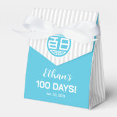 伝統的中国のベビー100日百日（青） フェイバーボックス (正面サイド)