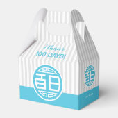 伝統的中国のベビー100日百日（青） フェイバーボックス (正面サイド)