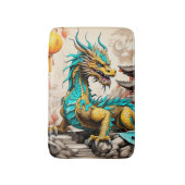 伝統的中国の中国の龍 バスマット (正面縦)