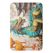 伝統的中国の中国の龍 バスマット (正面縦)