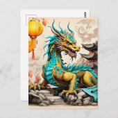 伝統的中国の中国の龍 ポストカード (正面/裏面)