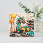 伝統的中国の中国の龍 招待状 (スタンド正面)