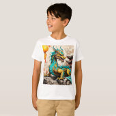 伝統的中国の中国の龍 Tシャツ (正面フル)