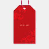 伝統的中国の二重の幸福結婚ラベル ギフトタグ (裏面)