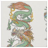 伝統的中国の竜陰陽 ファブリック (クローズアップ)
