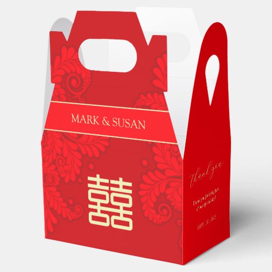 伝統的中国の結婚お願い箱 フェイバーボックス (オープン)