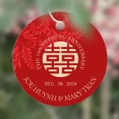 伝統的中国の結婚メッセージカード フェイバータグ