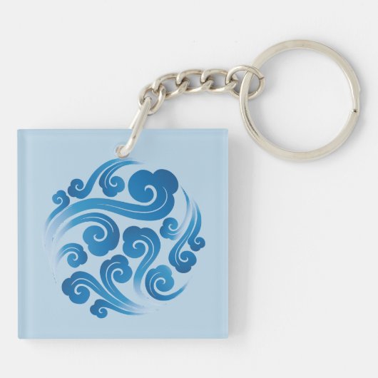 伝統的中国の雲 キーホルダー (裏面)